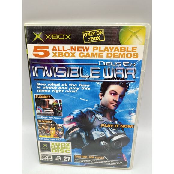 Jan 2004 Official Xbox Demo Disc #27 Deus Ex Invisible War Spongebob Squarepants - Picture 1 of 6